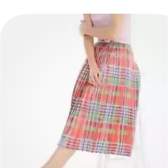 J. Crew Dresses & Skirts - J Crew Colorful Shimmery Plaid Midi Skirt - size 6
